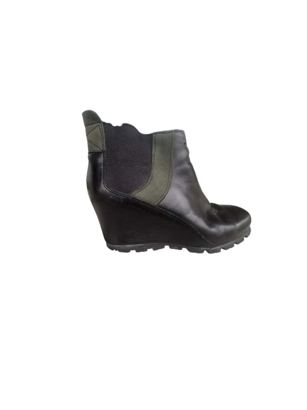 Merrell Women’s Blk Waterproof Wedge Ankle Boots Lug Sole Comfort Booties Size 9
